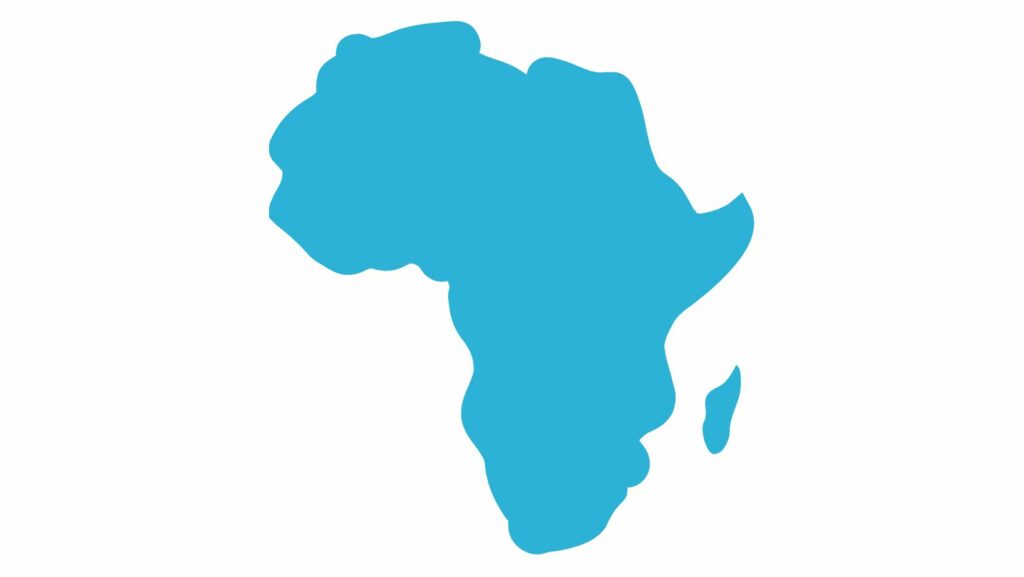 La gratitude en Afrique. Carte de l'Afrique