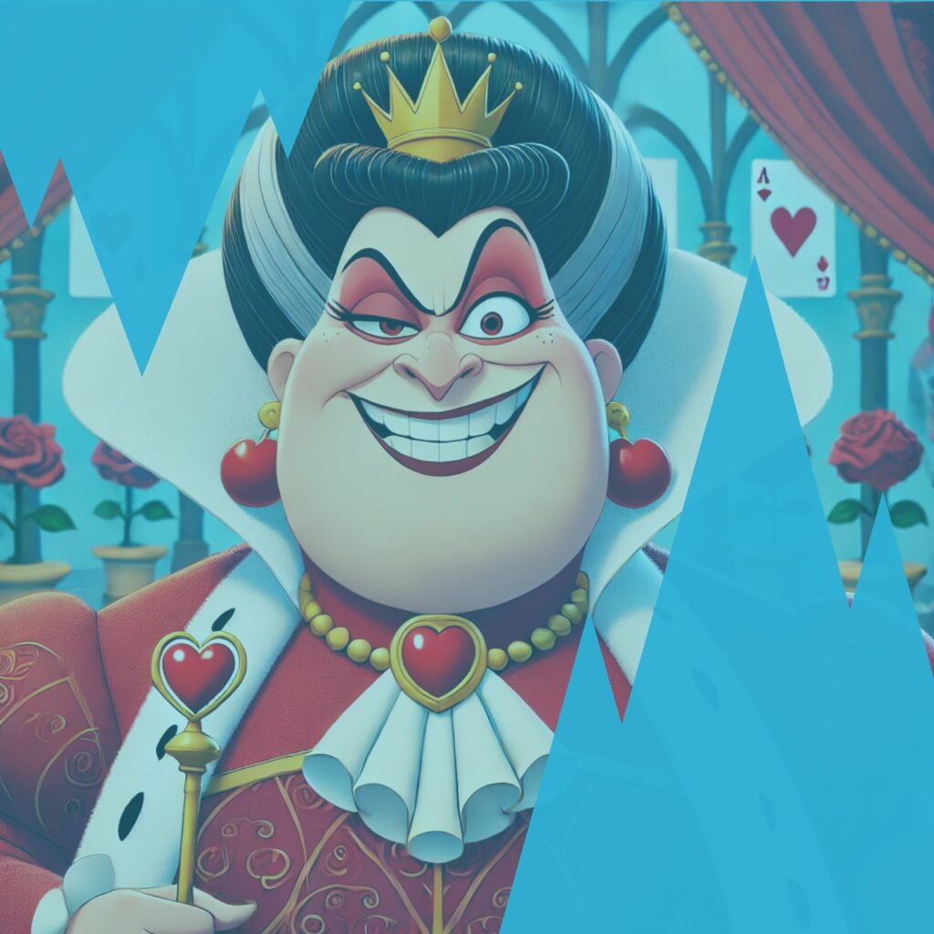 La Reine de Cœur dans Alice au pays des merveilles illustre l’auto-sabotage lié au manque de limites et au besoin de plaire