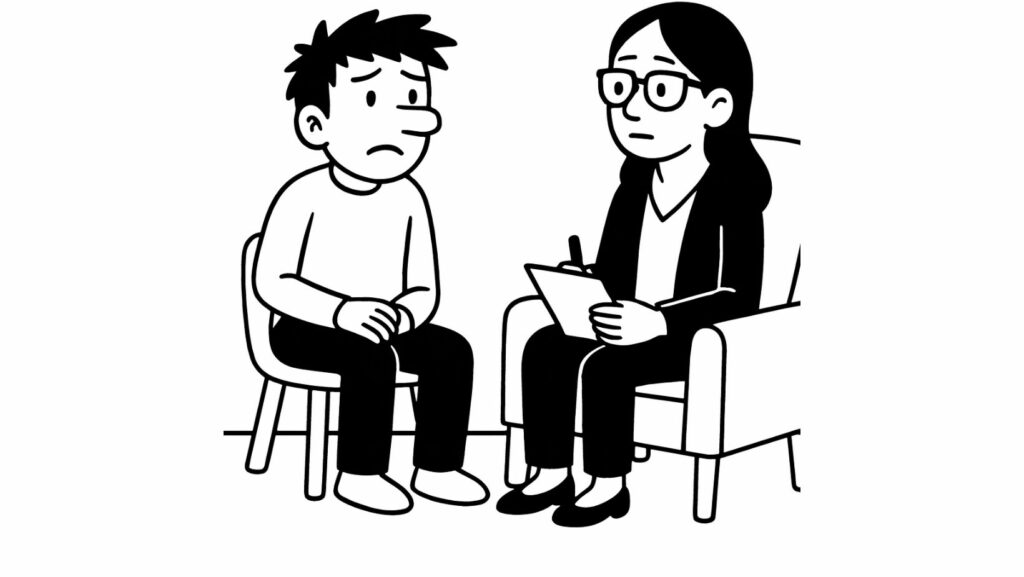 Séance avec un psychologue illustrant des outils pour analyser ses relations