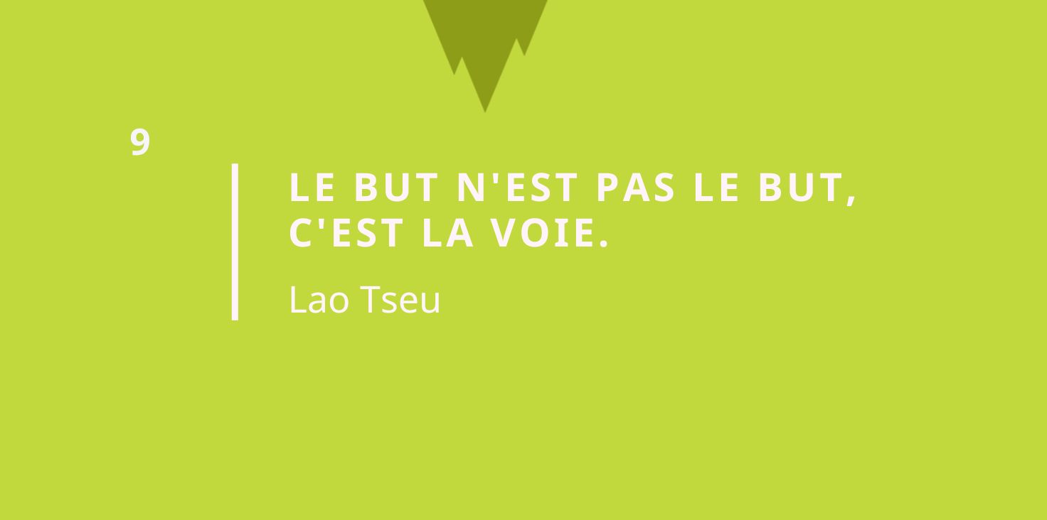 Citation taoïsme - Le but n'est pas le but, c'est la voie.