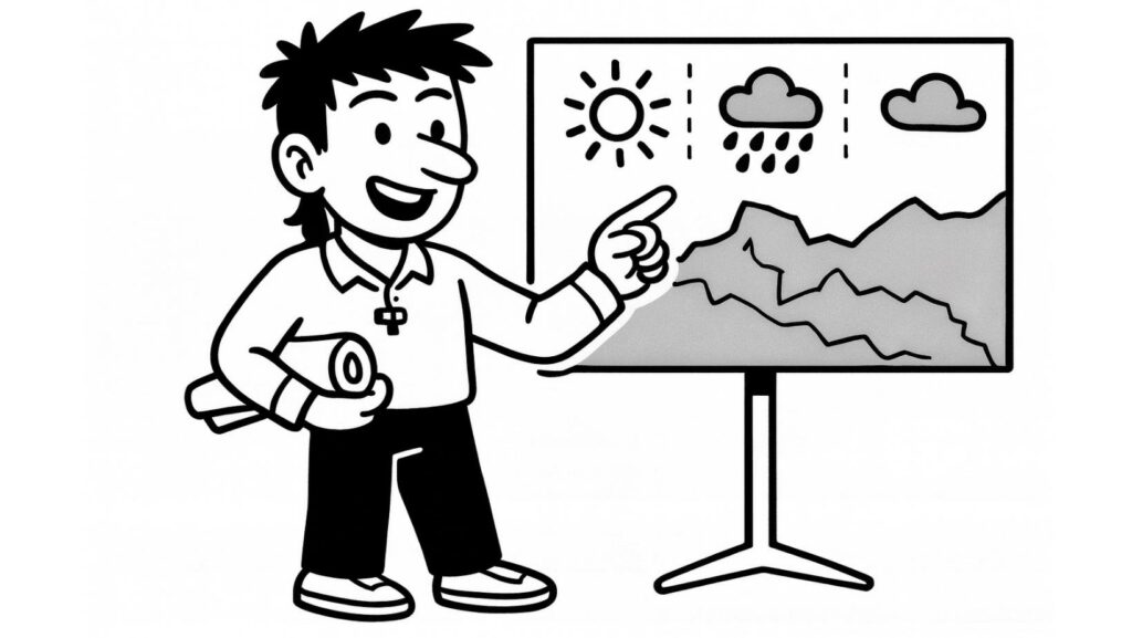 Top 10 des boulets sur Facebook : le météorologue montre une carte du ciel et du temps qu'il fera demain