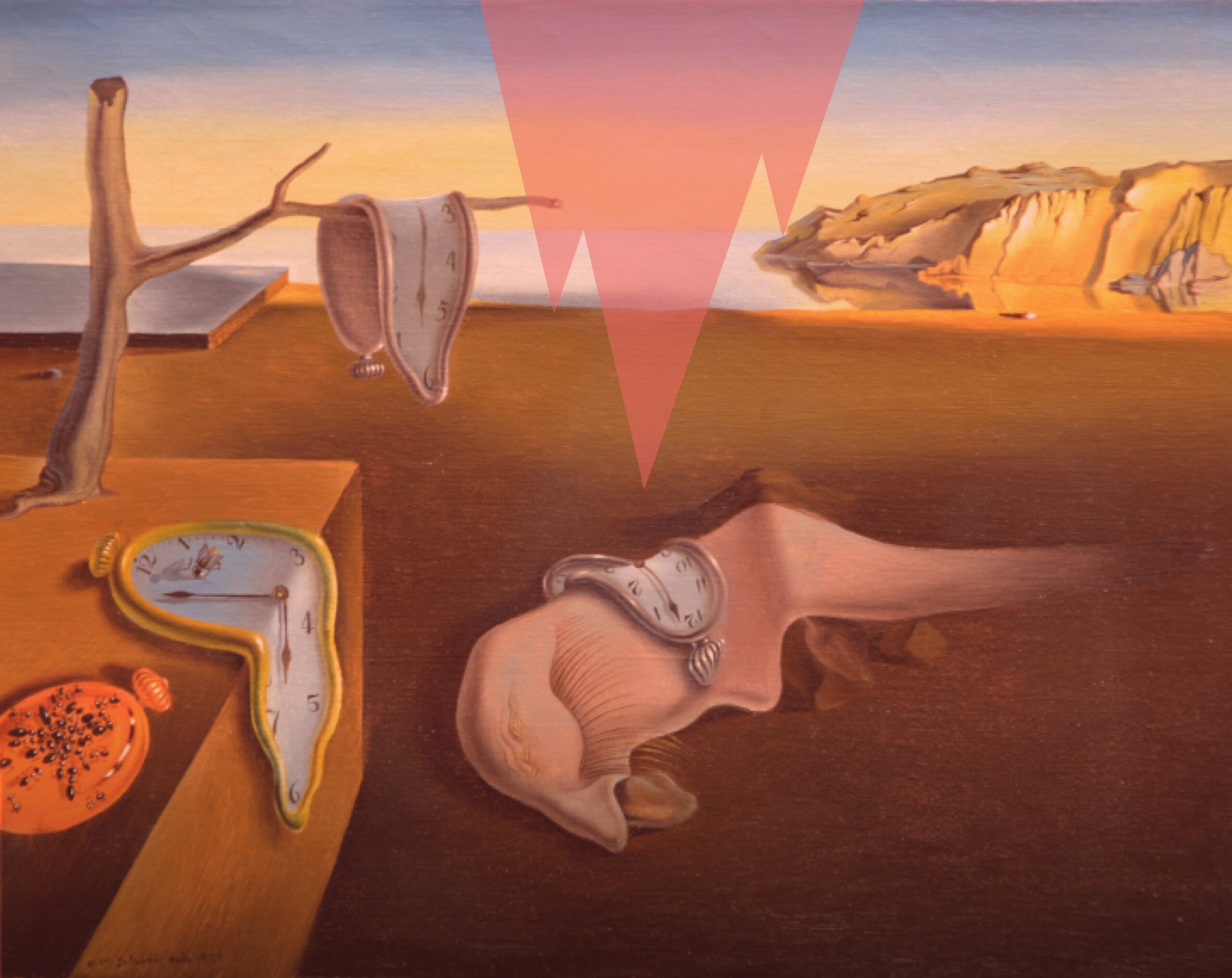 La Persistance de la mémoire de Salvador Dalí, montres molles symbolisant le temps et la quête pour trouver sa voie